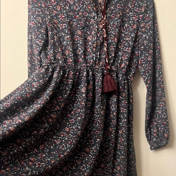 Hem & Thread Floral Mini Dress - Black and Pink 312 boho - Picture 13 of 15